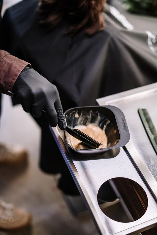 Hair dye in a bowl